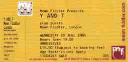 Y&T ticket