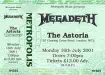 Megadeth ticket